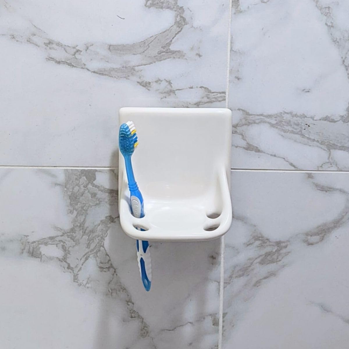 Flat Back Ceramic Toothbrush Holder for Bathrooms