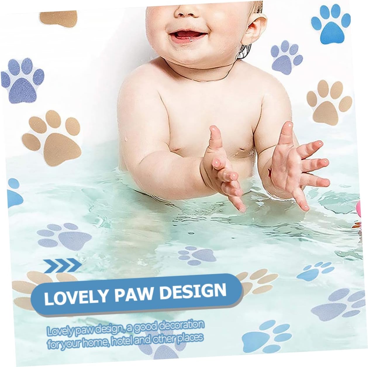 10Pcs Dog Paw Bathtub Decals Non-Slip Stickers
