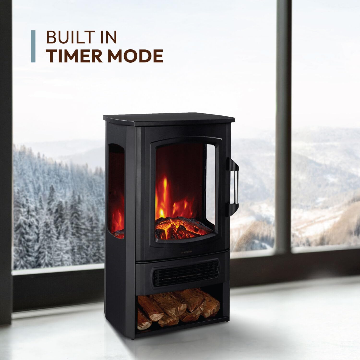 Cambridge 3 Panel Electric Fireplace with Remote Control