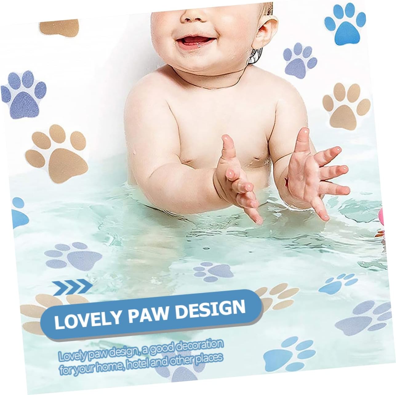 Ciieeo 10pcs Cartoon Dog Paw Anti-Slip Bathroom Stickers
