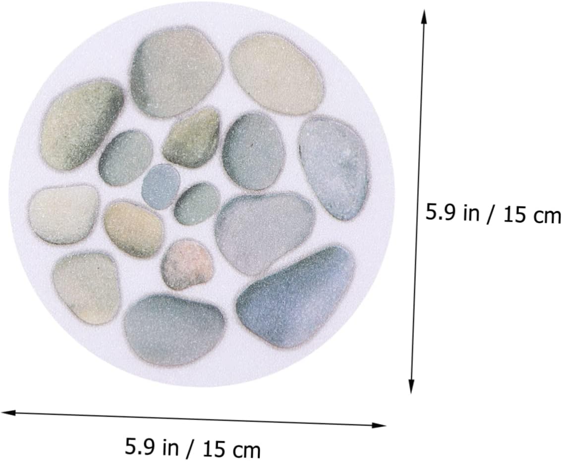 4pcs Stone Pattern Anti-Slip Bathtub Stickers