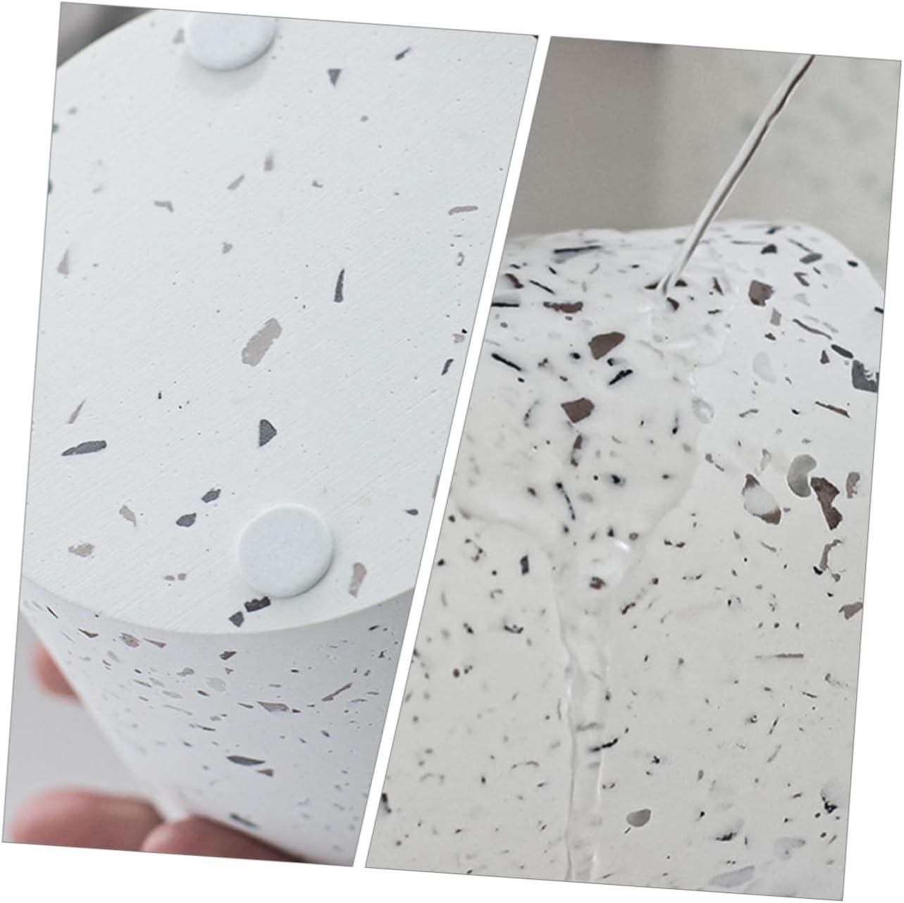 PRETYZOOM Elegant Marble Bathroom Toothbrush Holder Set