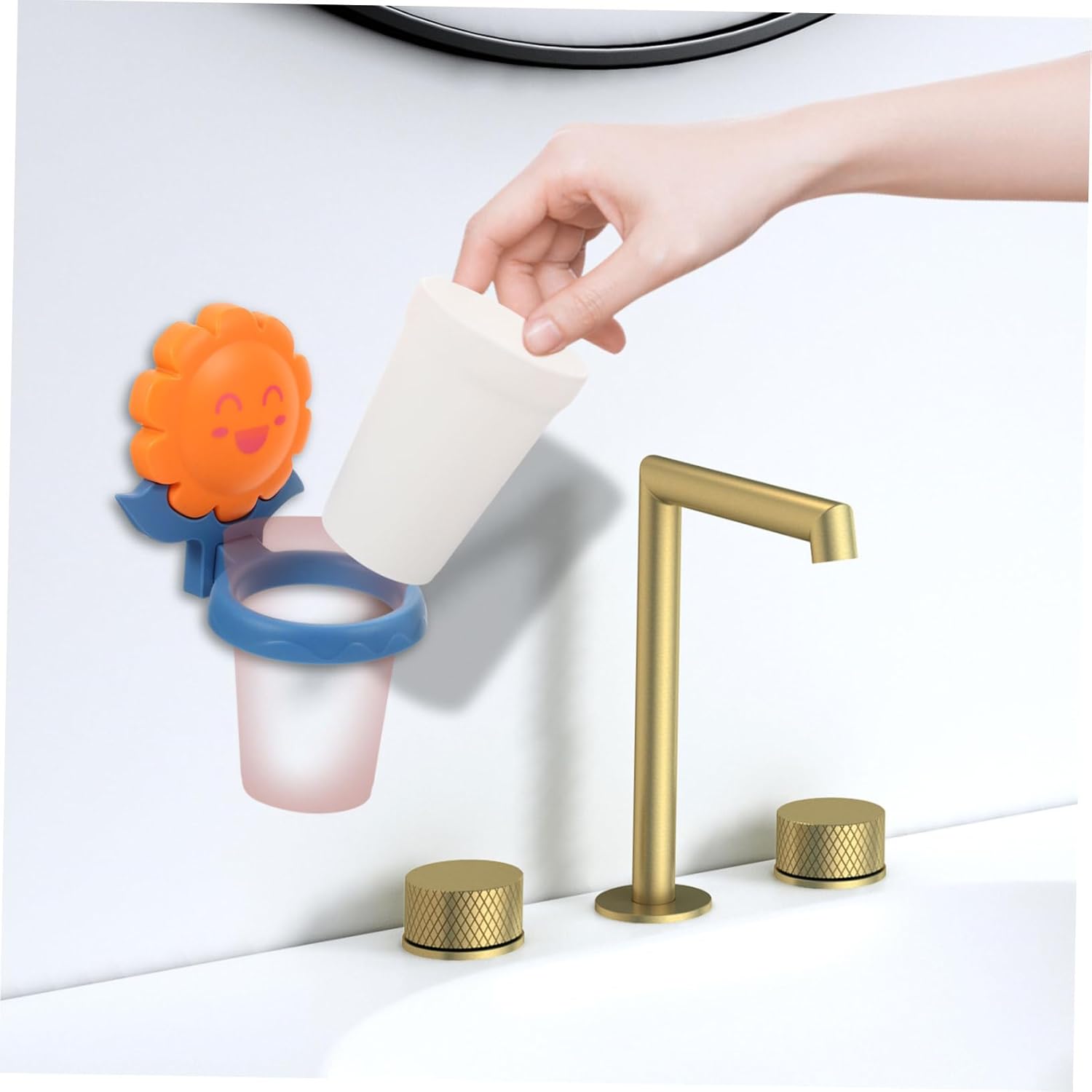 Cartoon Toothbrush Holder Wall Mount Organizer for Boys Girls