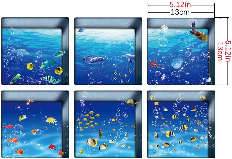 AILEGOU 3D Non-Slip Bathtub Stickers for Kids