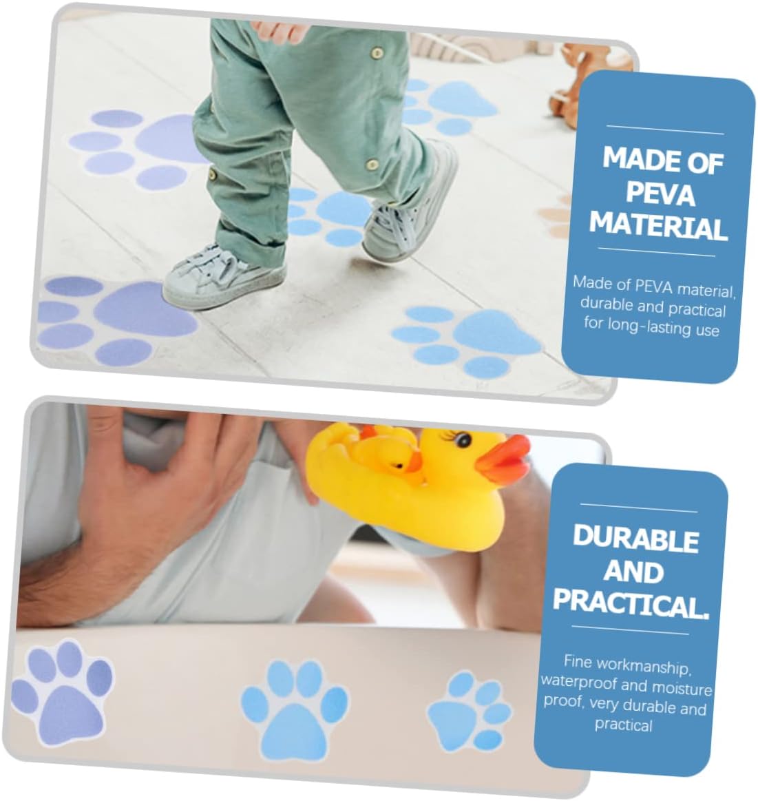 10Pcs Dog Paw Bathtub Decals Non-Slip Stickers