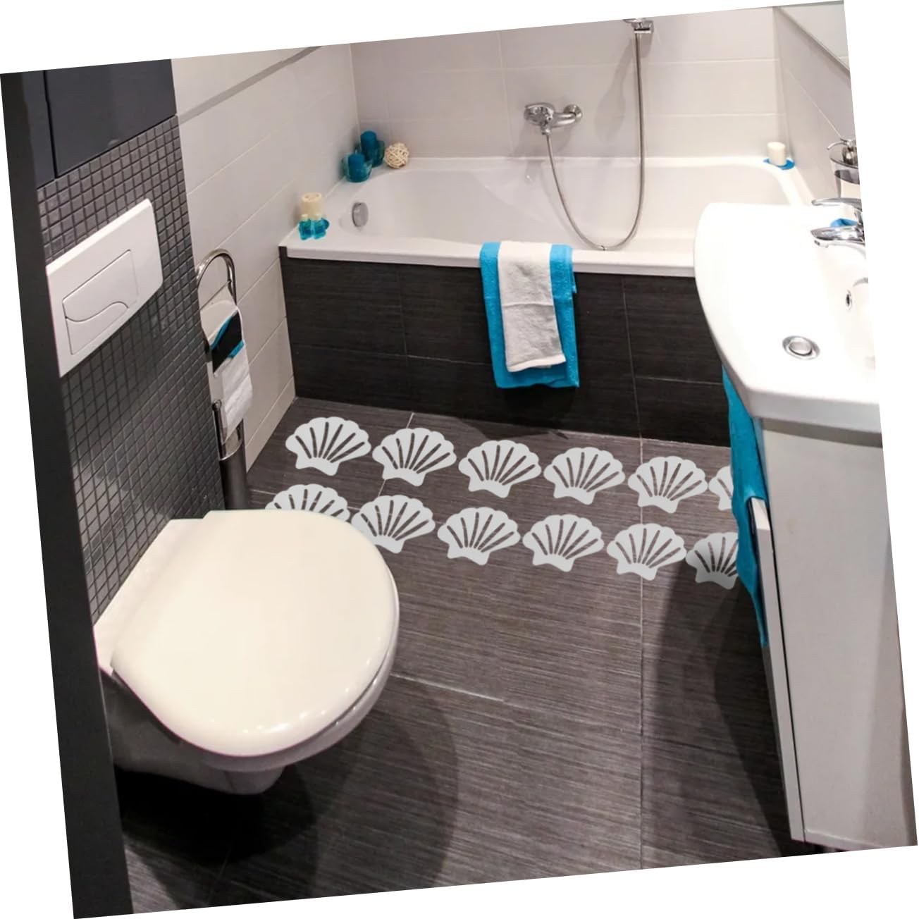 Yardenfun 2Sets Non Slip Bathroom Stickers