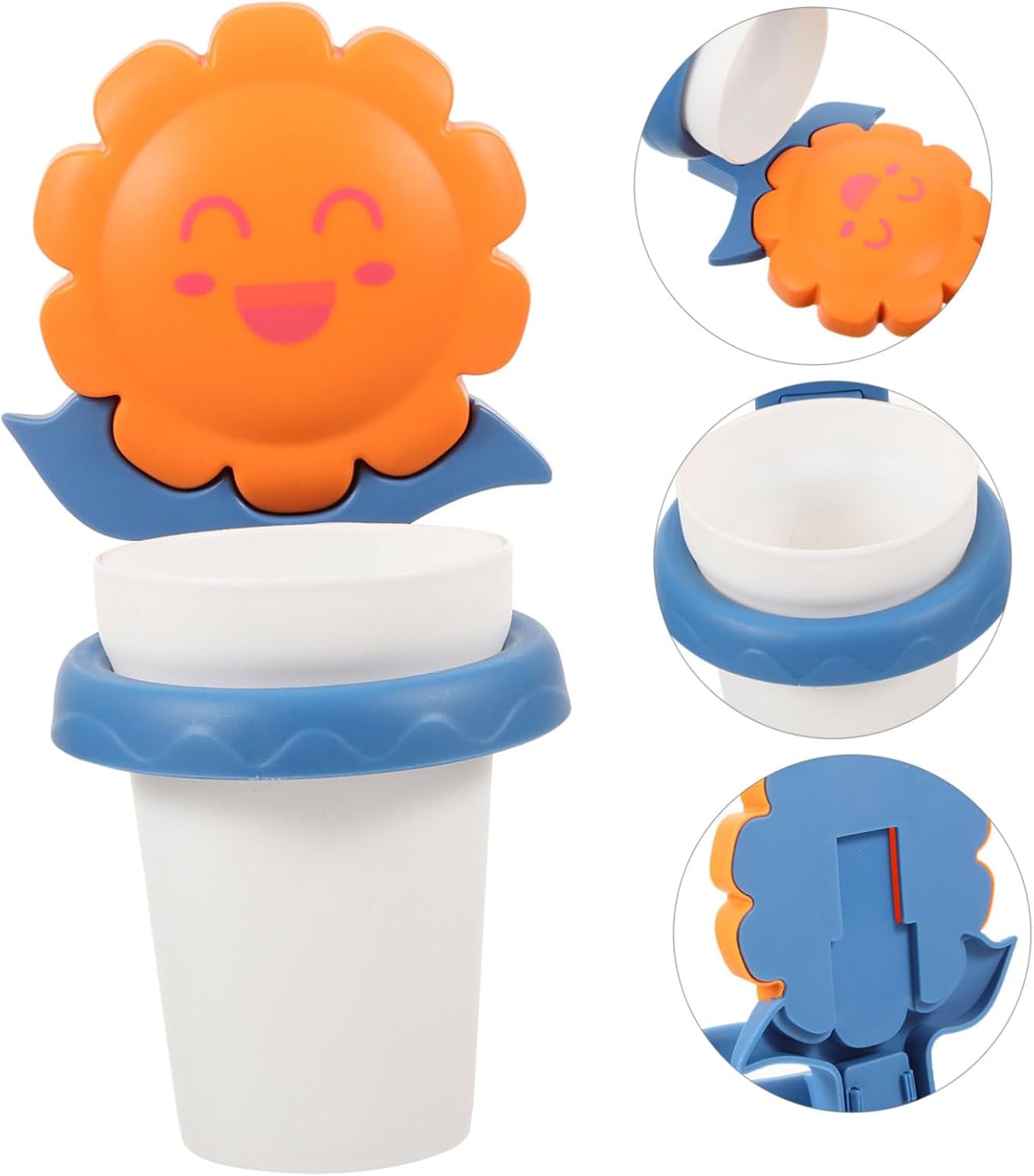 FRCOLOR Cartoon Toothbrush Holder with Storage Cup