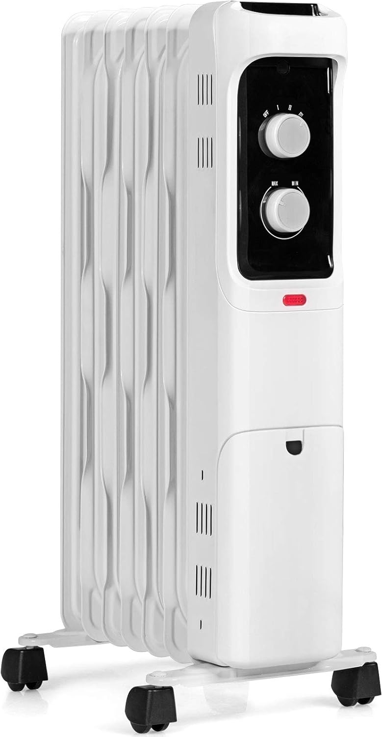 Tangkula 1500W Oil Filled Radiator Heater with 3 Heat Settings