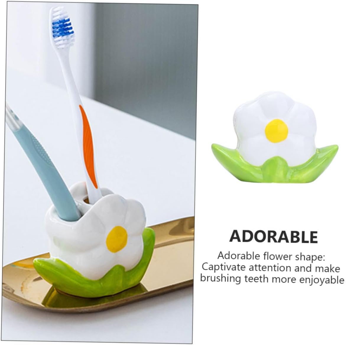 Ciieeo Ceramic Toothbrush Holder for Bathroom and Shower 1