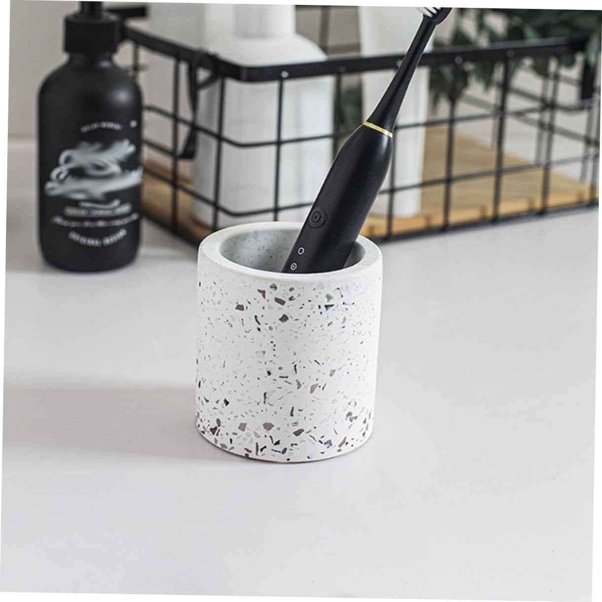SOLUSTRE Bathroom Storage Cup for Toothbrushes and Razors