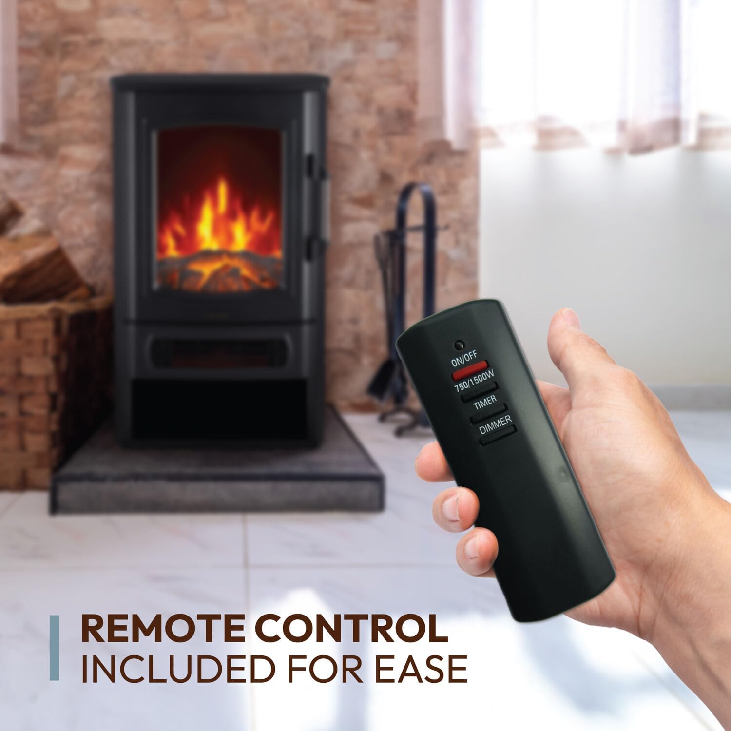 Cambridge 3 Panel Electric Fireplace with Remote Control