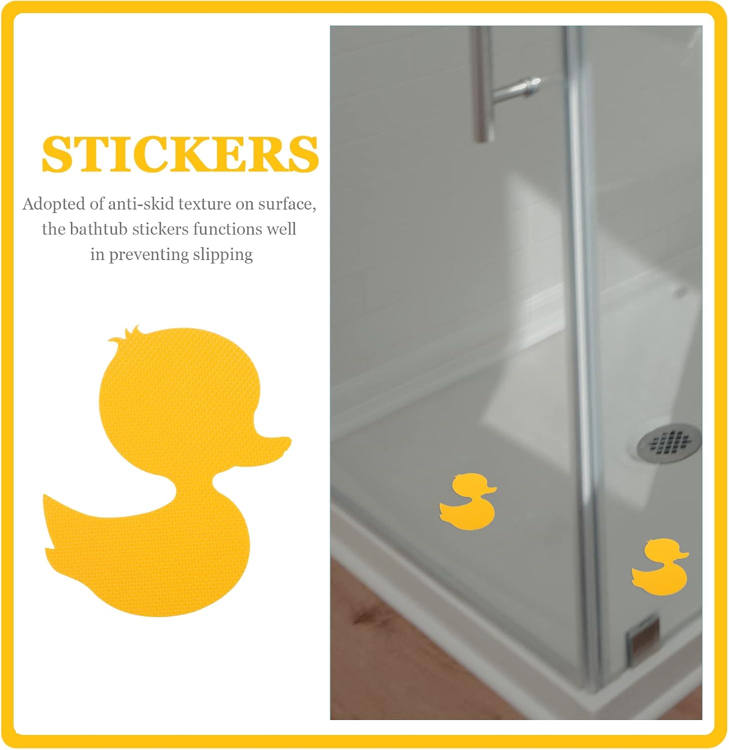 LUOZZY Bathtub Non-Slip Cartoon Duck Sticker