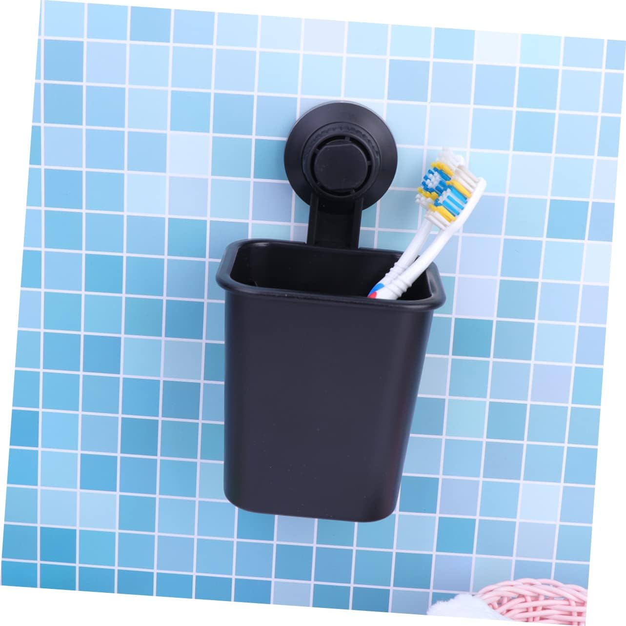WESIEVYA Wall Mounted Toothbrush Holder with Suction Cup
