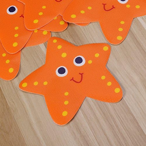 5PCS Non-Slip Bathtub Stickers Safety Treads Set Orange