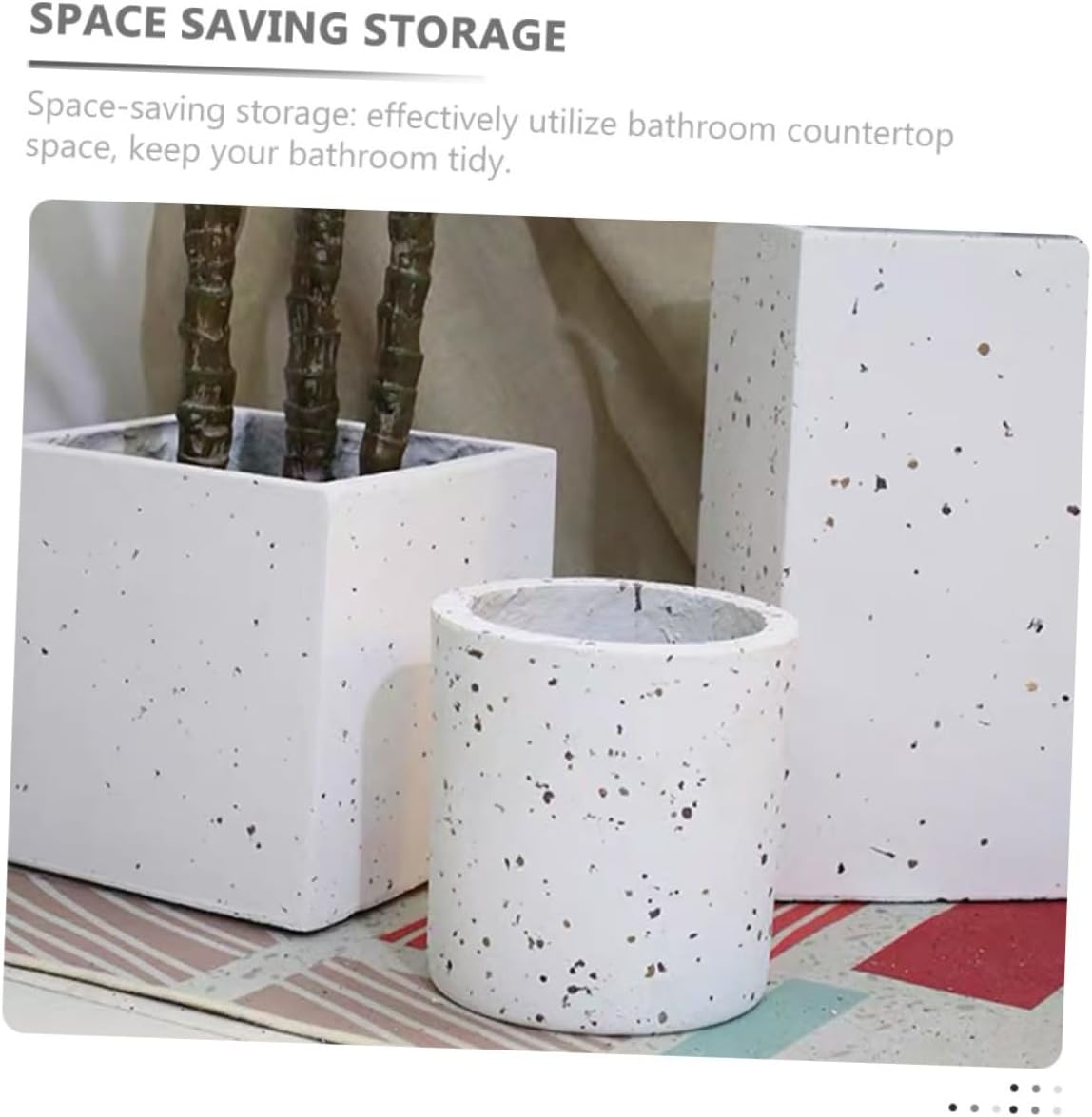 Bathroom Storage Cup Toothbrush Holder 2-in-1 Organizer