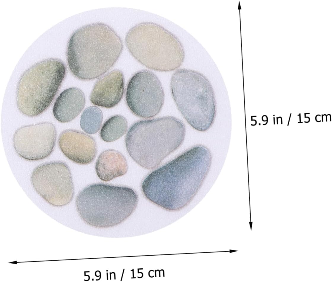4Pcs Slip Bath Tub Stickers Stone Pattern Non Slip Decals