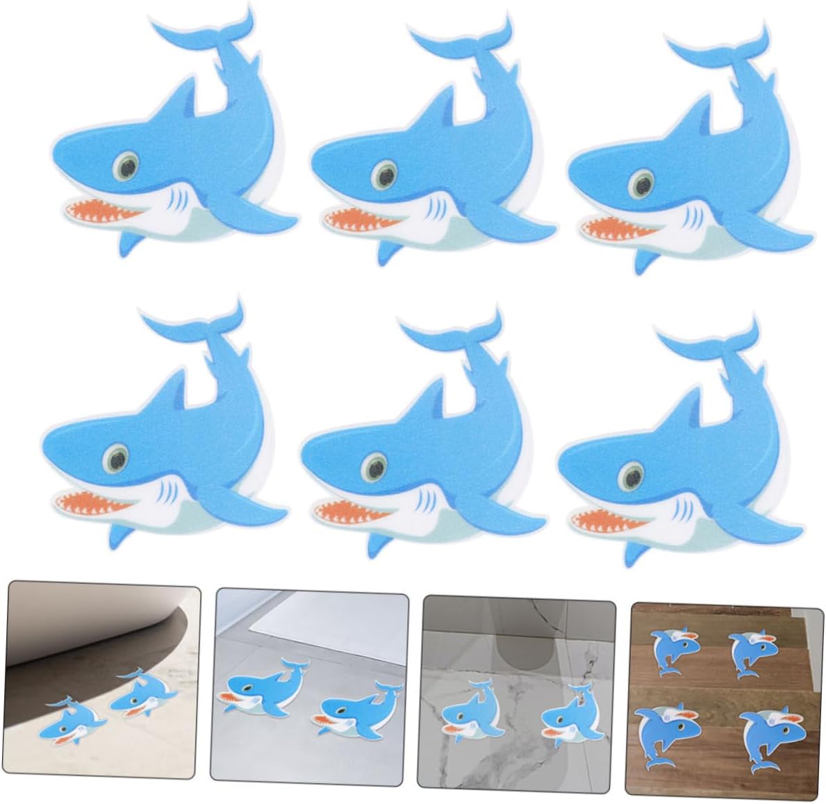 PRETYZOOM Marine Animal Bathtub Stickers 6 Pack Non-Slip Decor