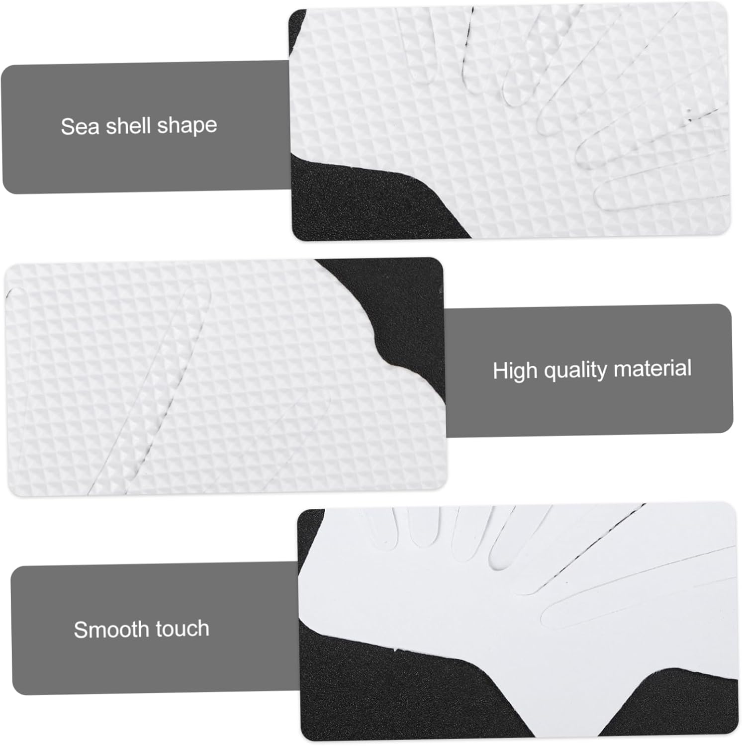 12PCS White Sea Shell Non-Slip Bathroom Decals