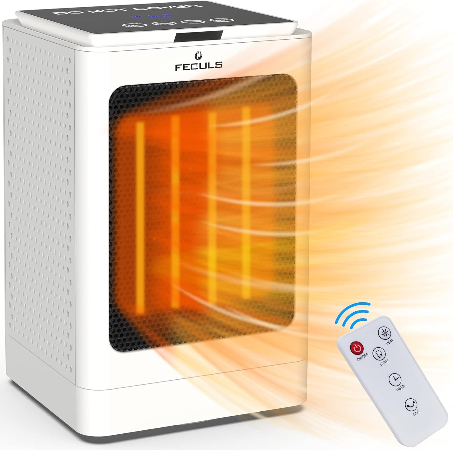 Feculs Official Electric Heater with Oscillation and Remote Control