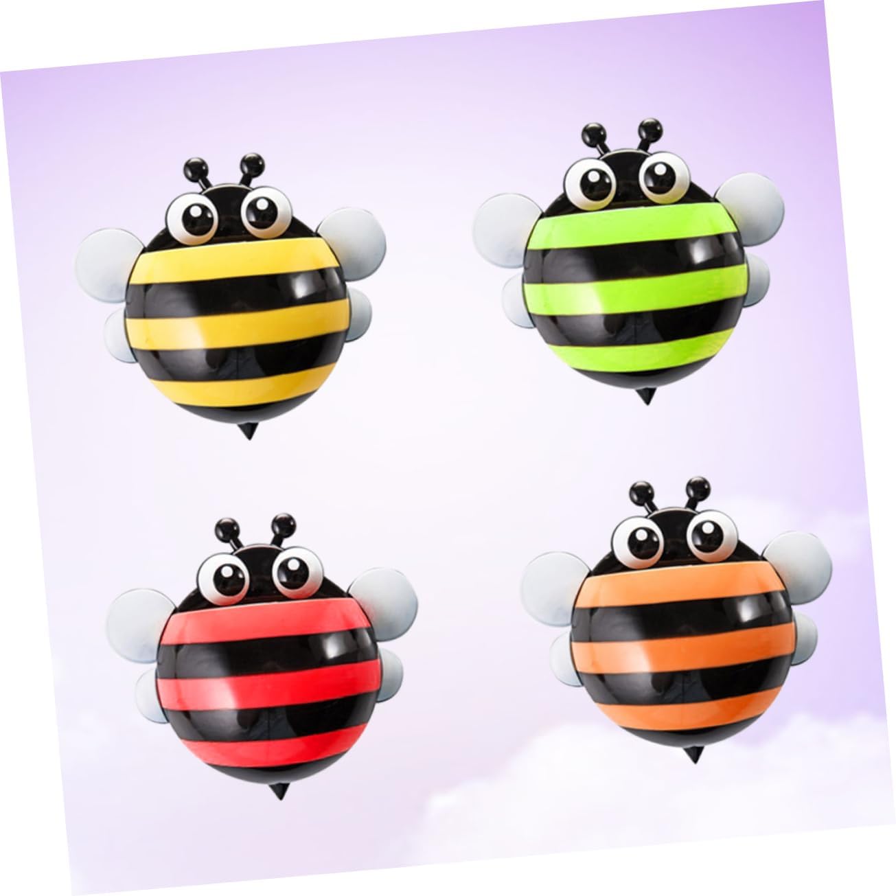 4pcs Toothbrush Holder with Suction Cup Bathroom Organizer