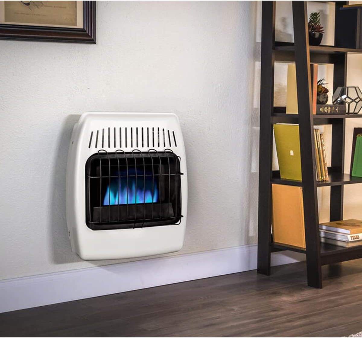HYVIF UTY 20000 BTU Natural Gas Wall Heater - Dual Fuel Vent-Free White
