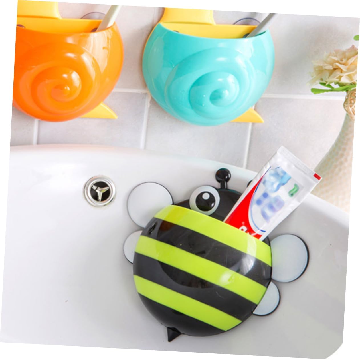 PRETYZOOM 4pcs Suction Cup Bathroom Organizer