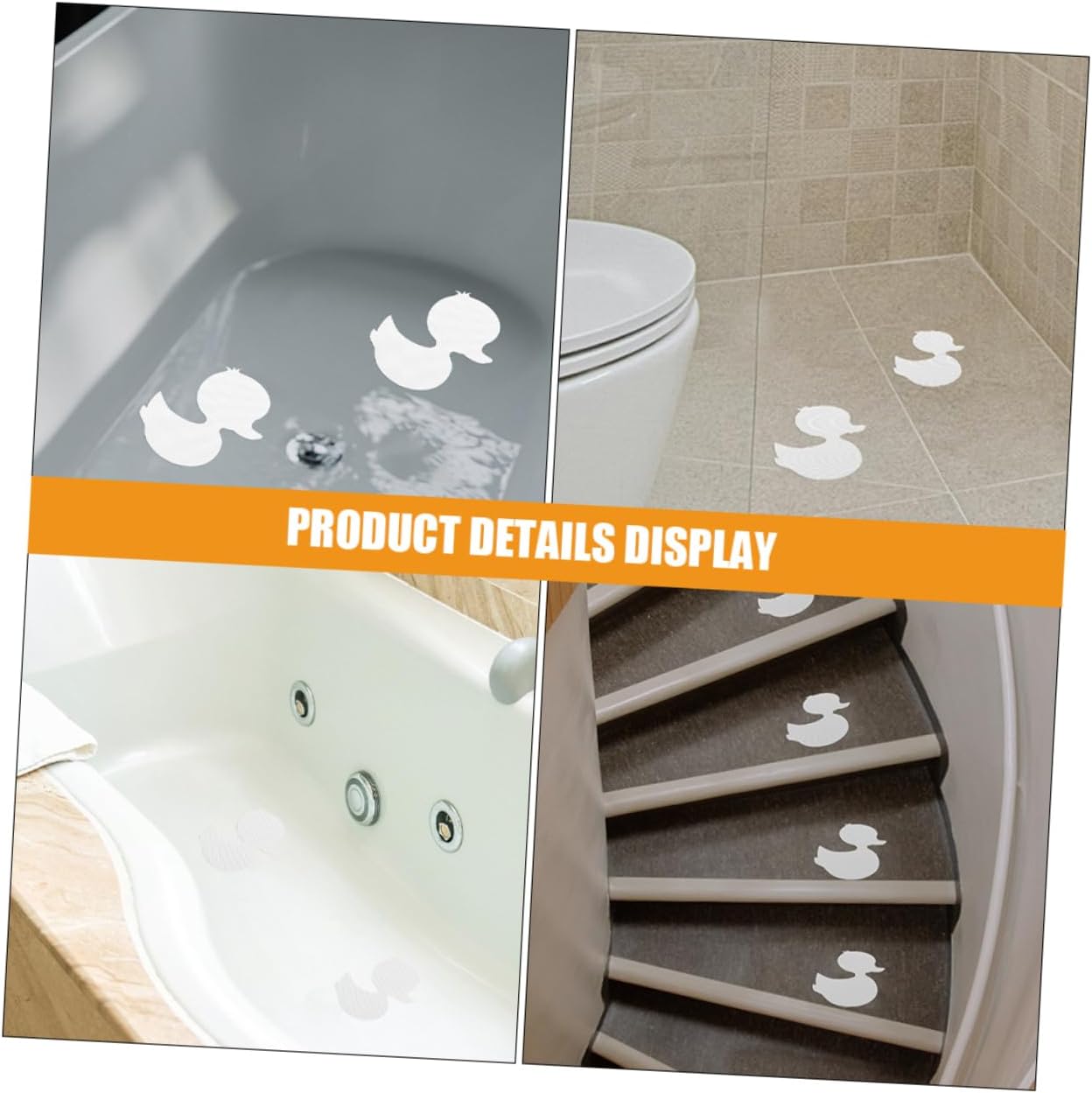 WOONEKY Duck Stickers for Bathtub 20pcs Non-Slip 1