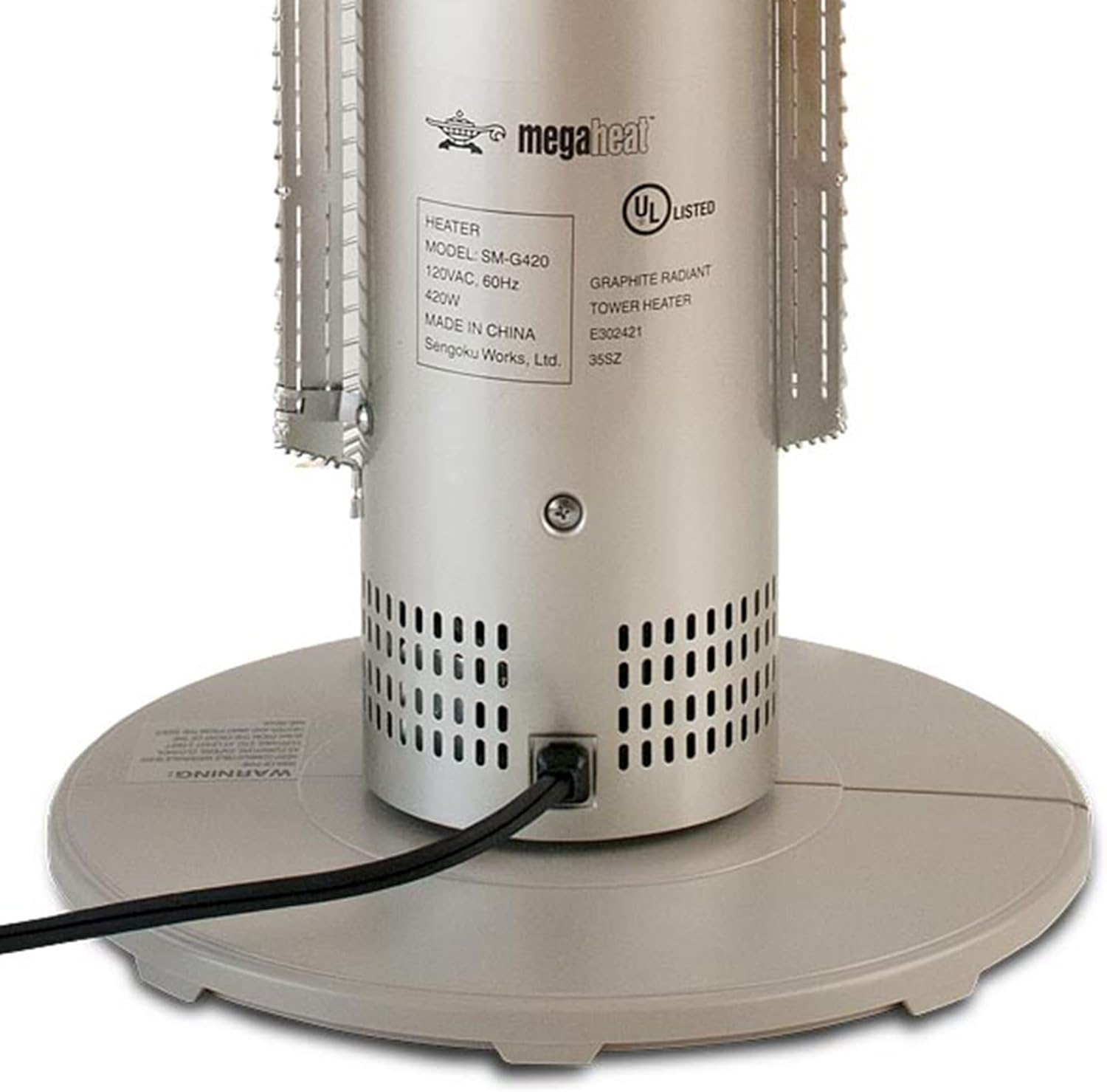 HeatMate Sengoku Graphite Medium Tower Electric Heater