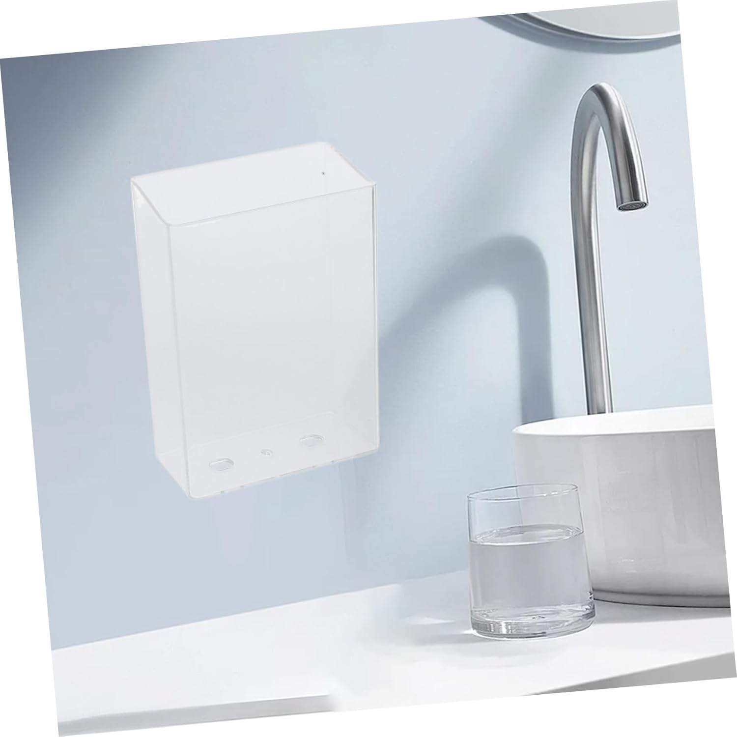 Luxshiny 2pcs Wall Mounted Toothbrush Holder and Toothpaste Dispenser