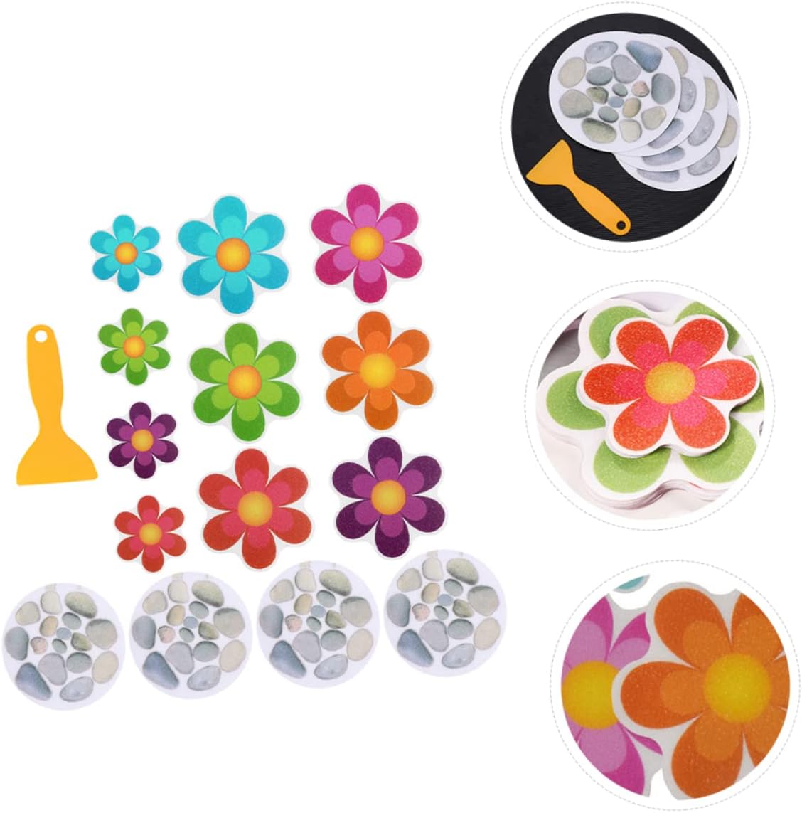 Amosfun 14pcs Non-Slip Bathtub Stickers for Safety