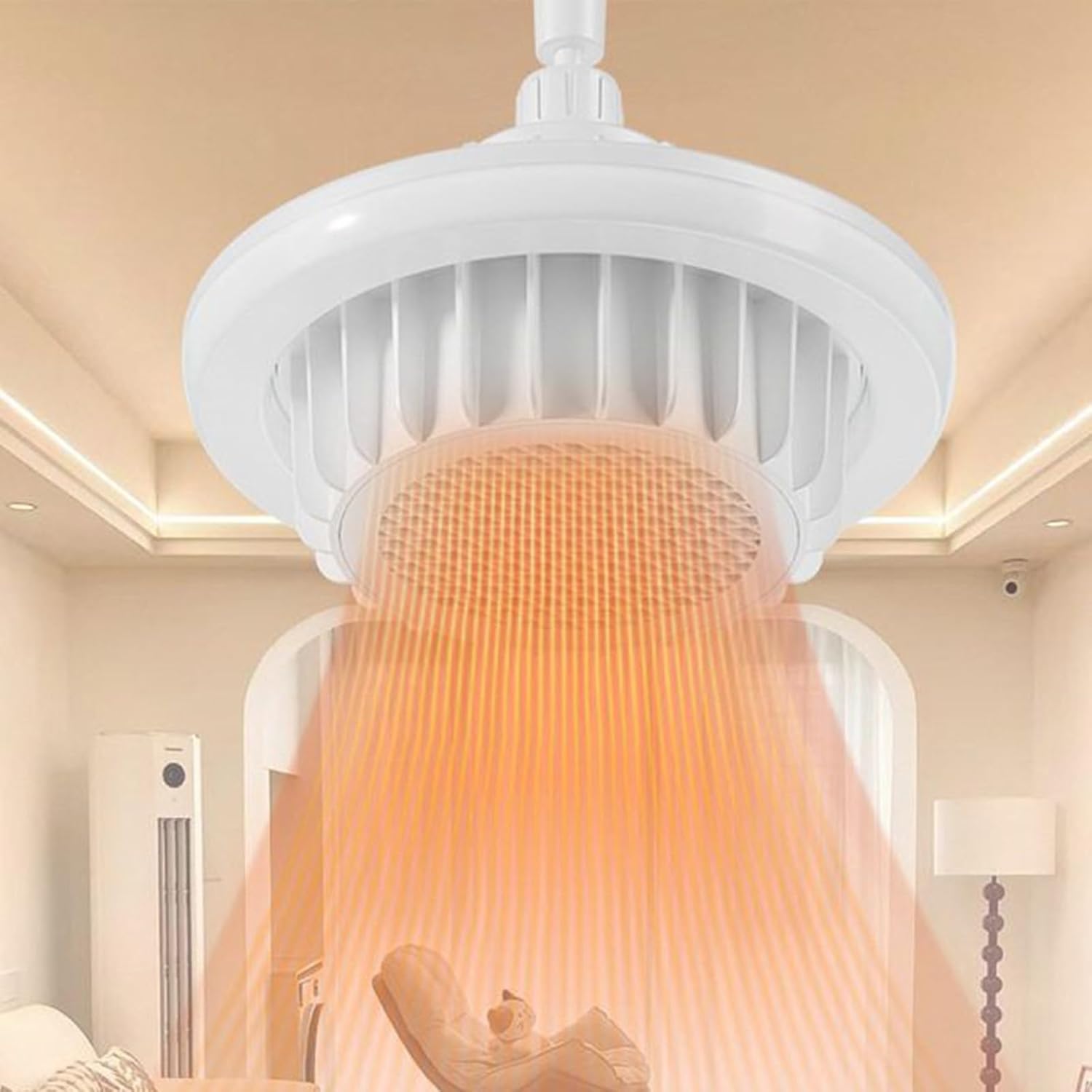 EZVAYA 600W Ceiling Fan with Heater and Light