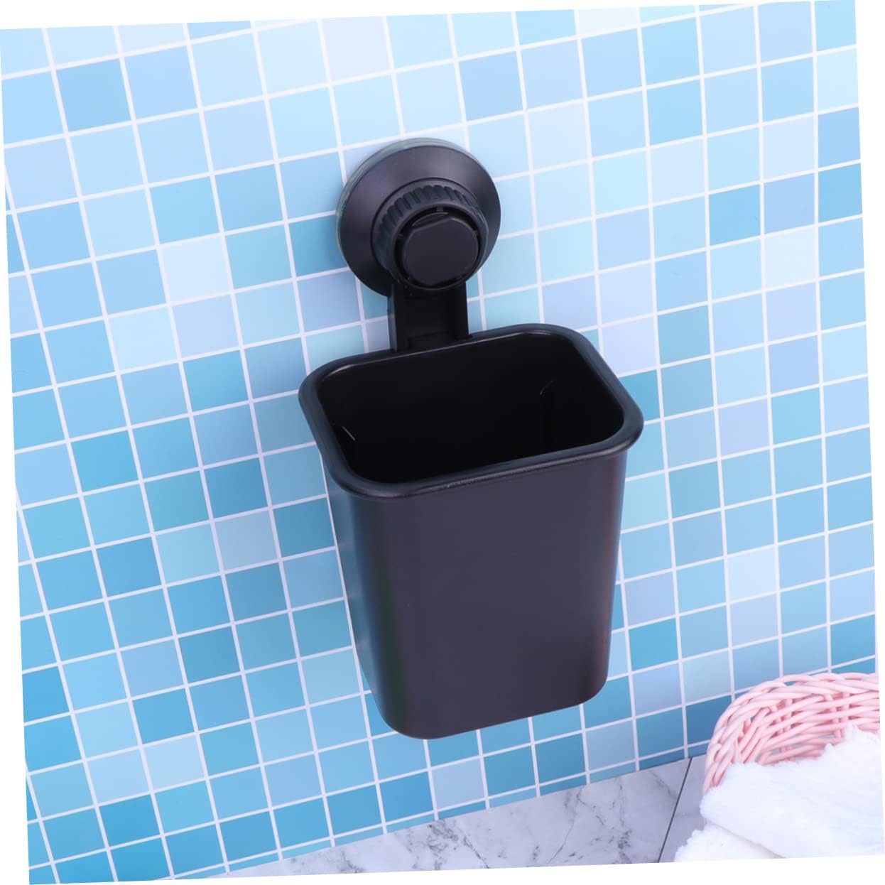 Bathroom Suction Cup Toothbrush Holder with Decorative Design