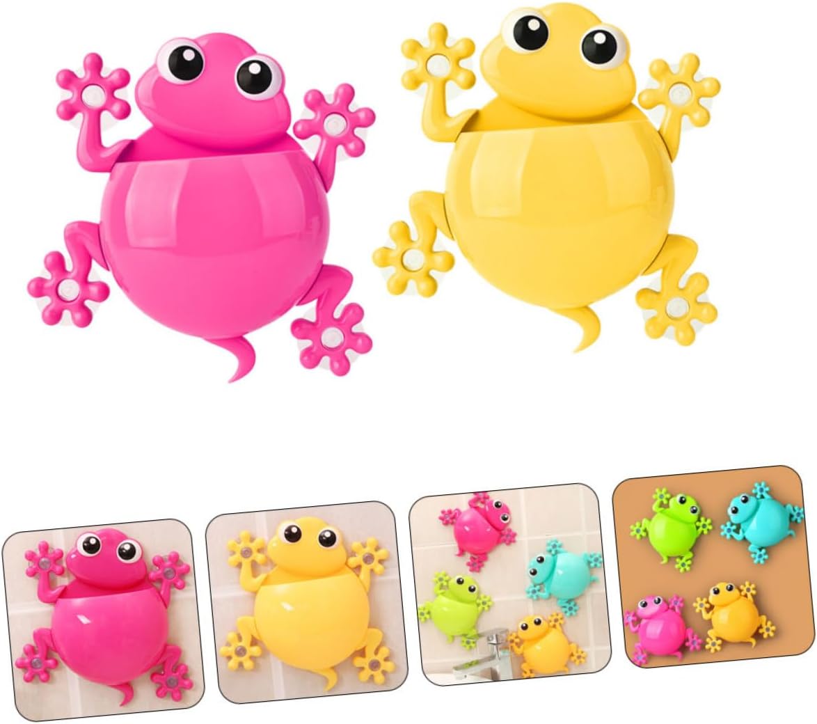 Ciieeo Suction Cup Toothbrush Holder for Kids Gecko Design