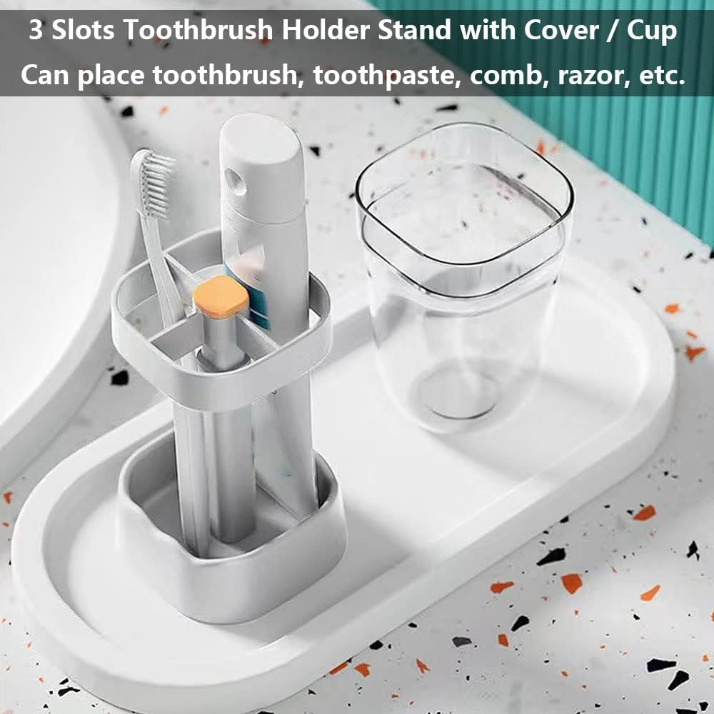 YeeSingLon 2 Pack 2 in 1 Toothbrush Holder Rinsing Cup