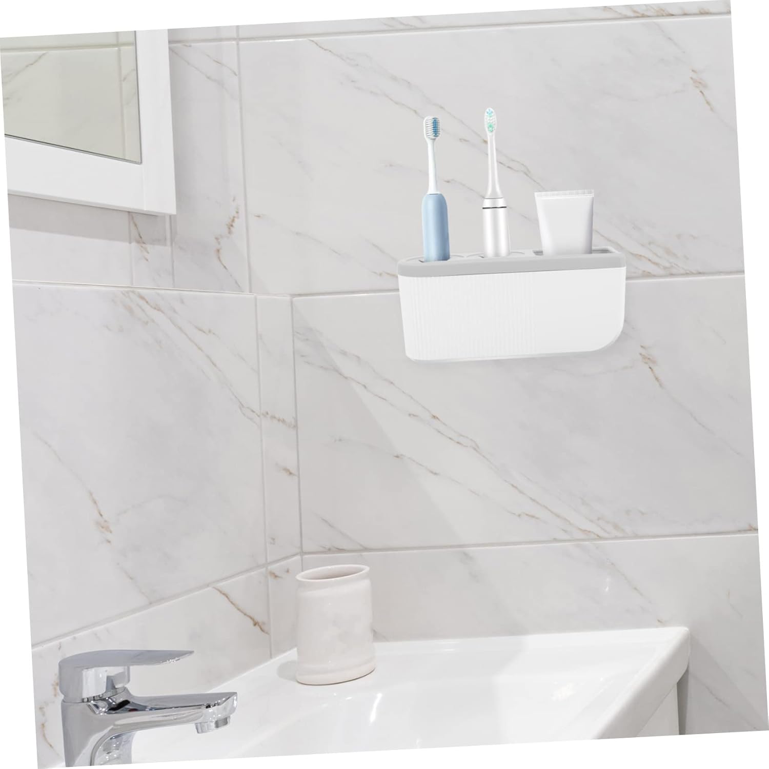 Mobestech Wall Mounted Electric Toothbrush Holder 1