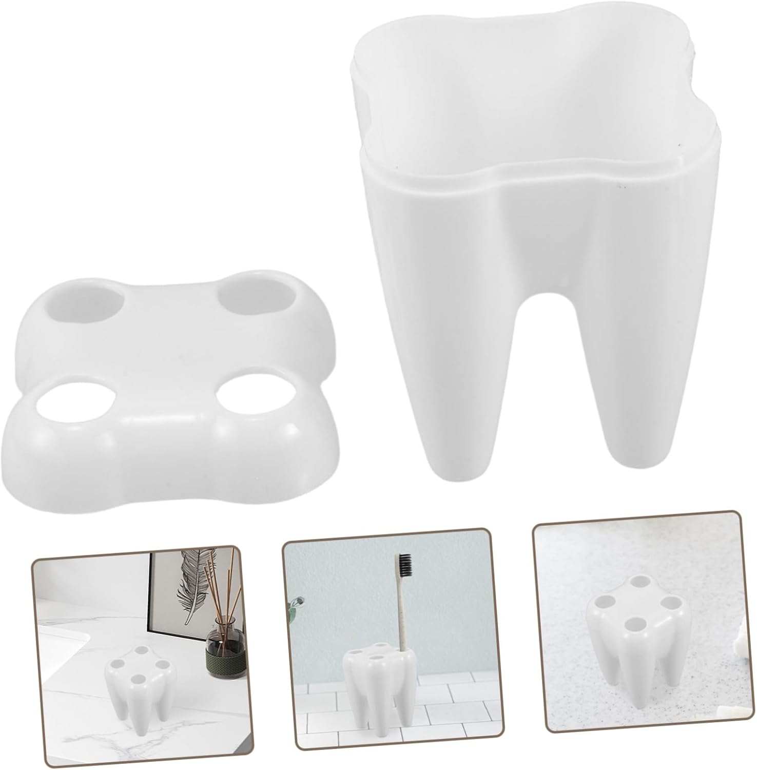 RORPOIR Toothbrush Rack with Suction Cup Storage Holder