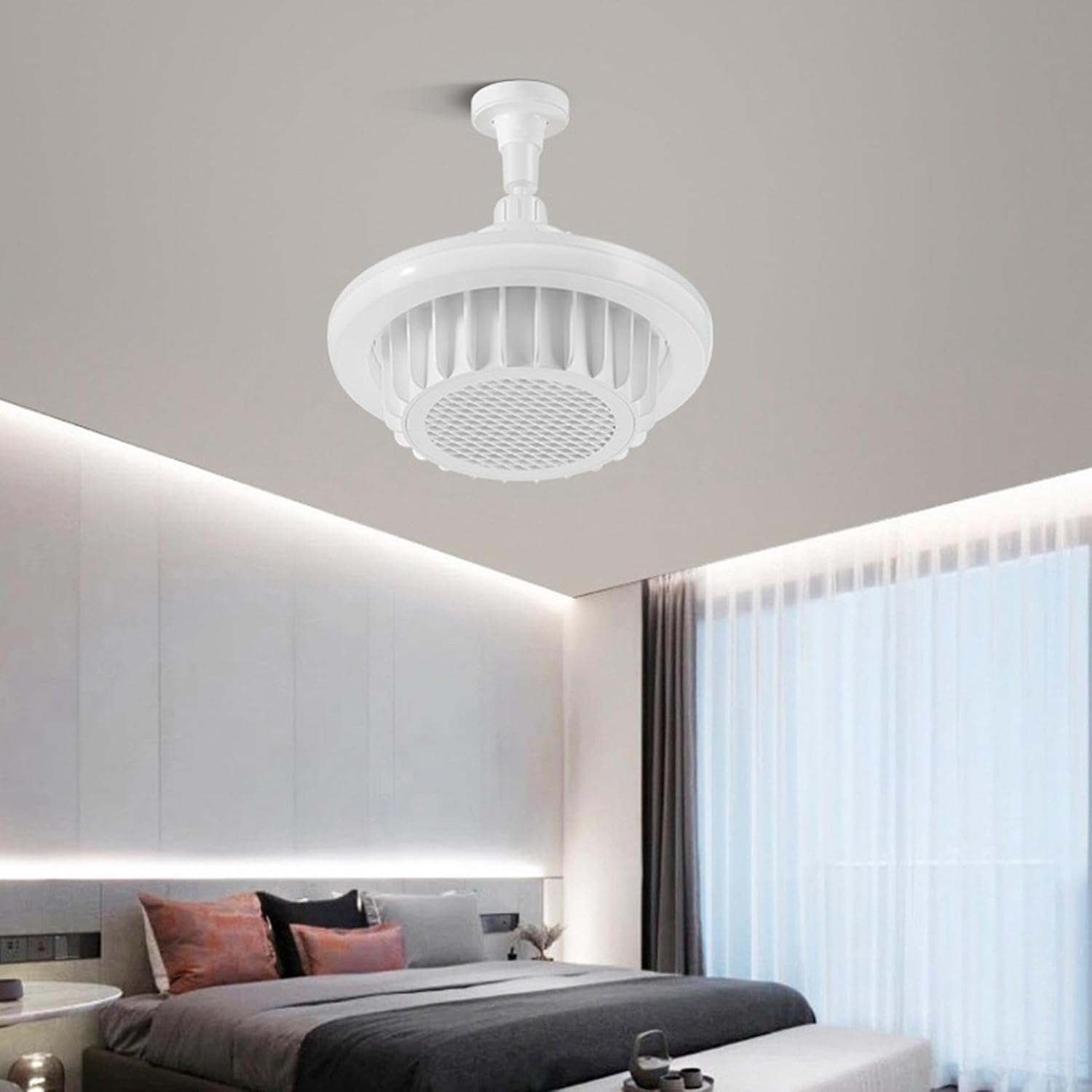 Ceiling Heater Fan Light with Remote Control 600W White 220V Bathroom Heater