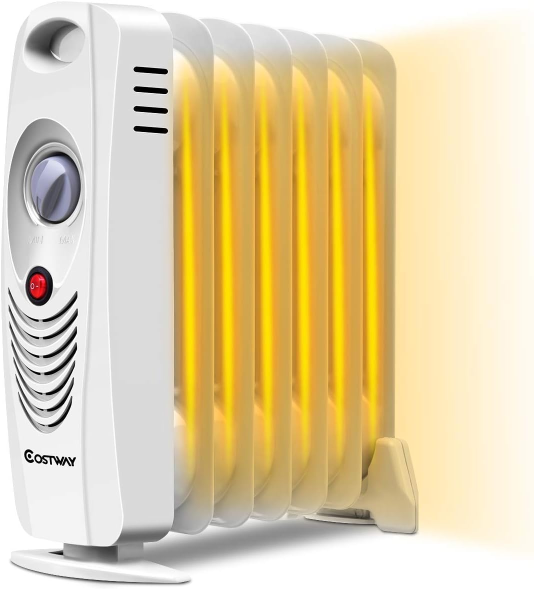 COSTWAY 700W Oil Filled Radiator Heater with Adjustable Thermostat