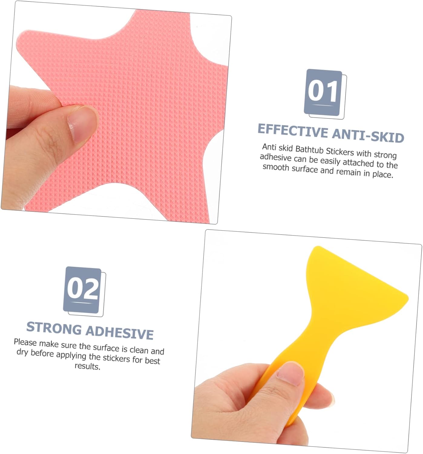 Zerodeko Non-Shaped Bathtub Skid Decals