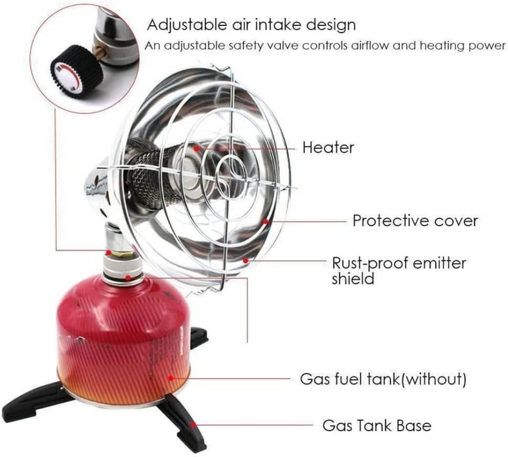Portable Gas Heater with Stand and Storage Bag