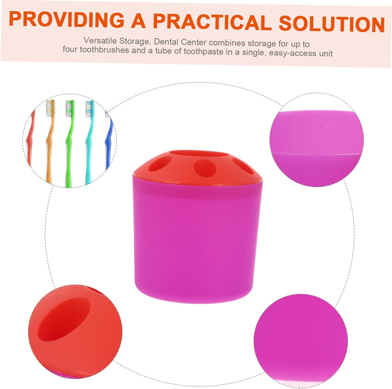 ULTECHNOVO Toothbrush Holder with Divided Compartments