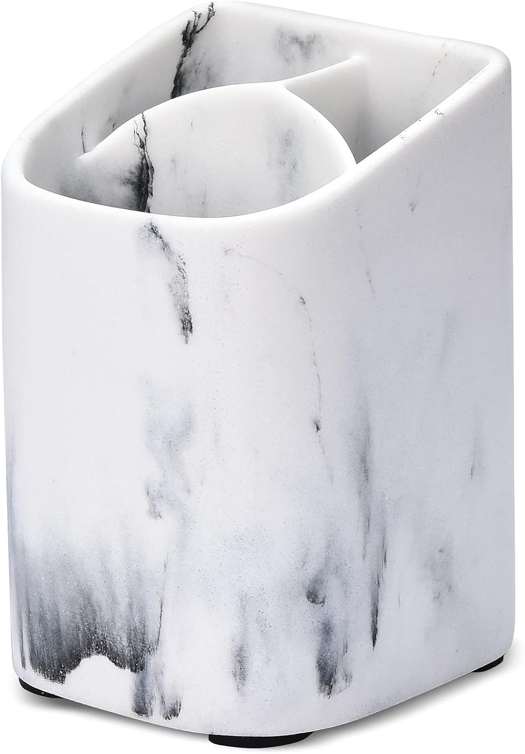 ZCCZ Toothbrush Holder - Premium White Marble Organizer
