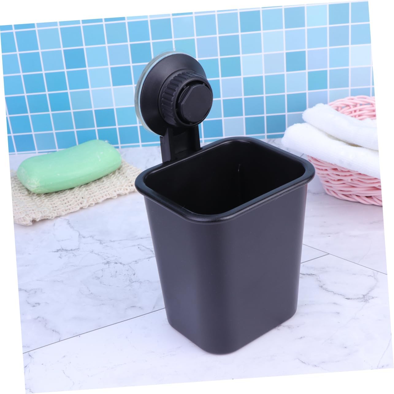 Bathroom Suction Cup Toothbrush Holder with Decorative Design