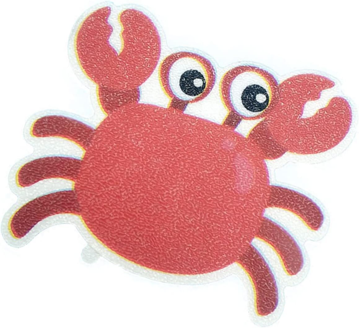 WOONEKY 5PCS Non-Slip Bath Grip Stickers Crab Design