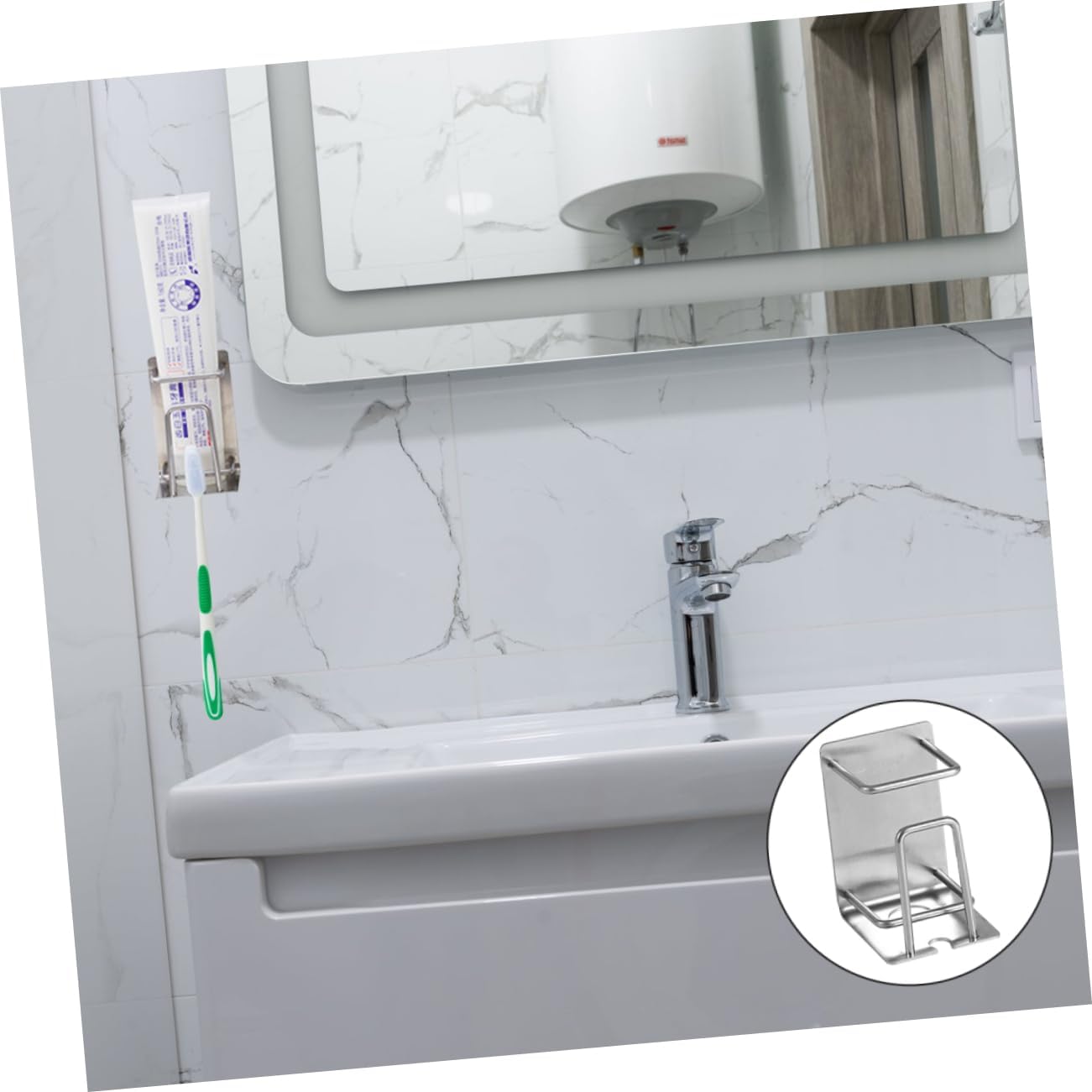 ABOOFAN Wall Toothbrush Holder with Cup Racks