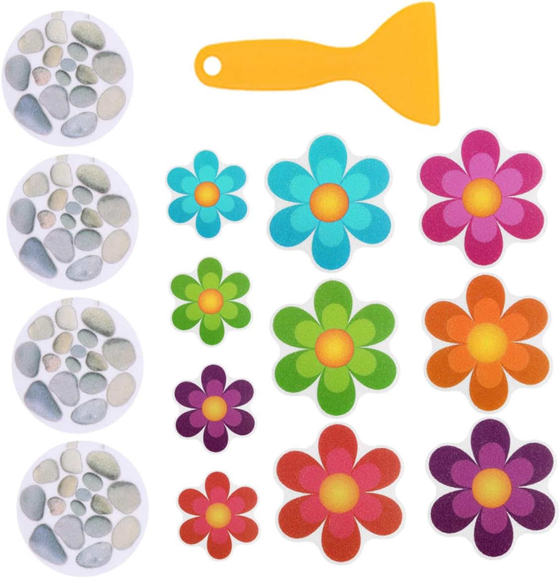 Amosfun 14pcs Non-Slip Bathtub Stickers for Safety
