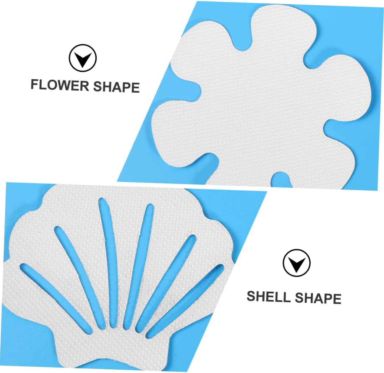LABRIMP 2 Sets Bathtub Stickers Slip-Proof Flower and Shell Design