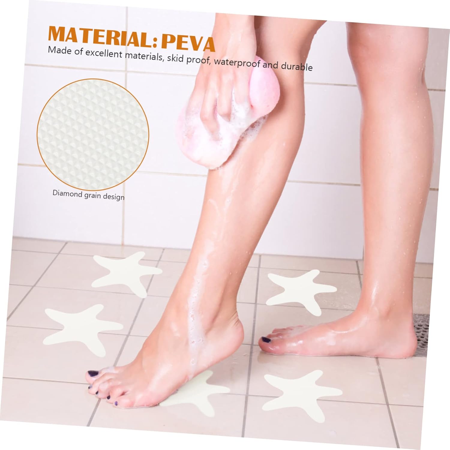 20pcs Non-Slip Bathtub Stickers with Cartoon Designs for Kids