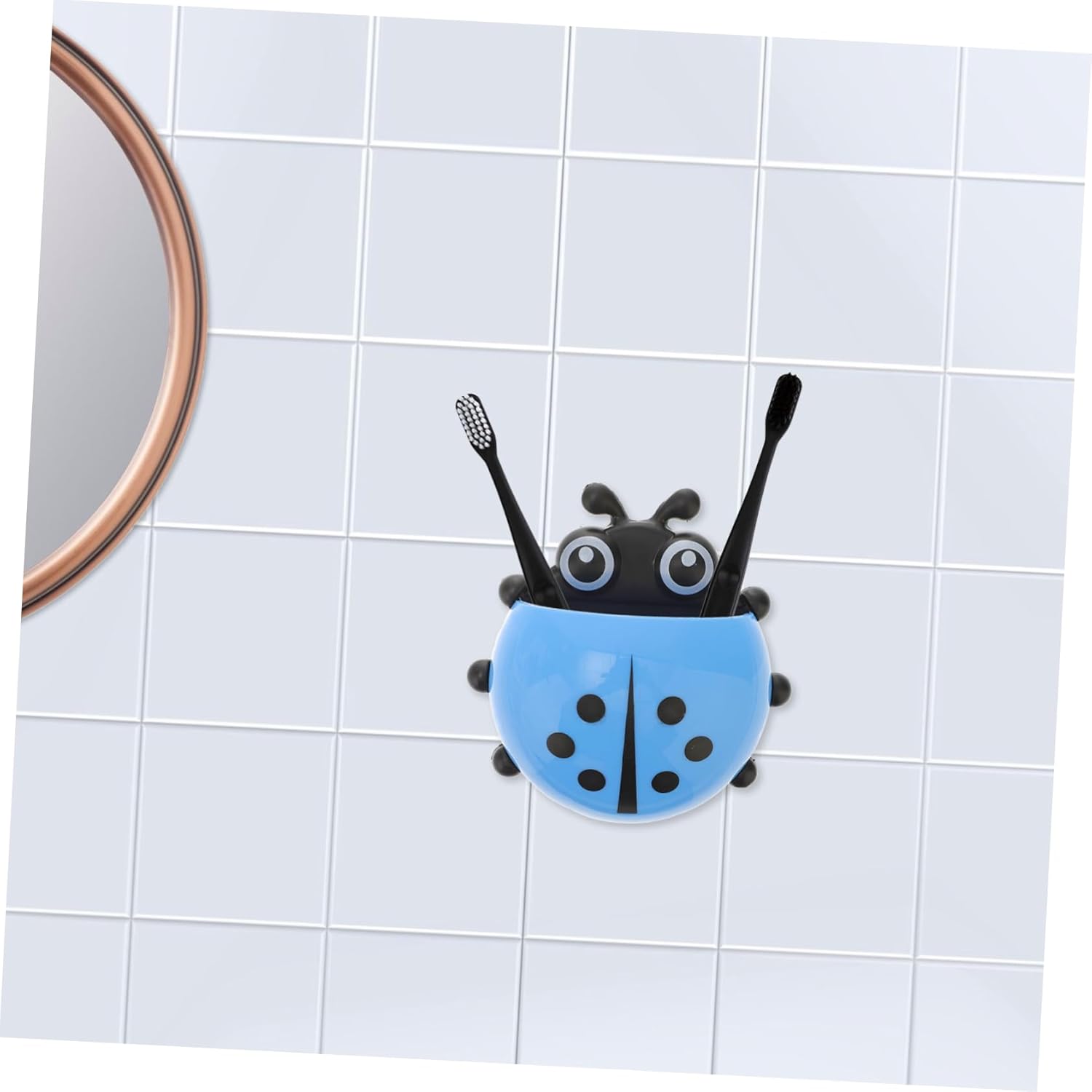 GLEAVI 2pcs Punch Cup Toothbrush Holder for Bathroom