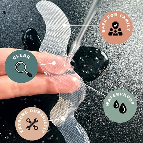 Quart Pint Non Slip Shower Stickers 28 Clear Wave